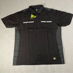 Reflective Apparel Men's Size L Button Down Reflective Grid Recreational Safety